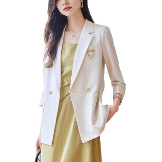 Damen modischer Blazer mit eleganten Knopfdetails Drune