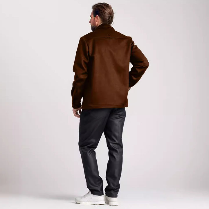 Herren elegante Bouclejacke mit praktischen Taschen Drune