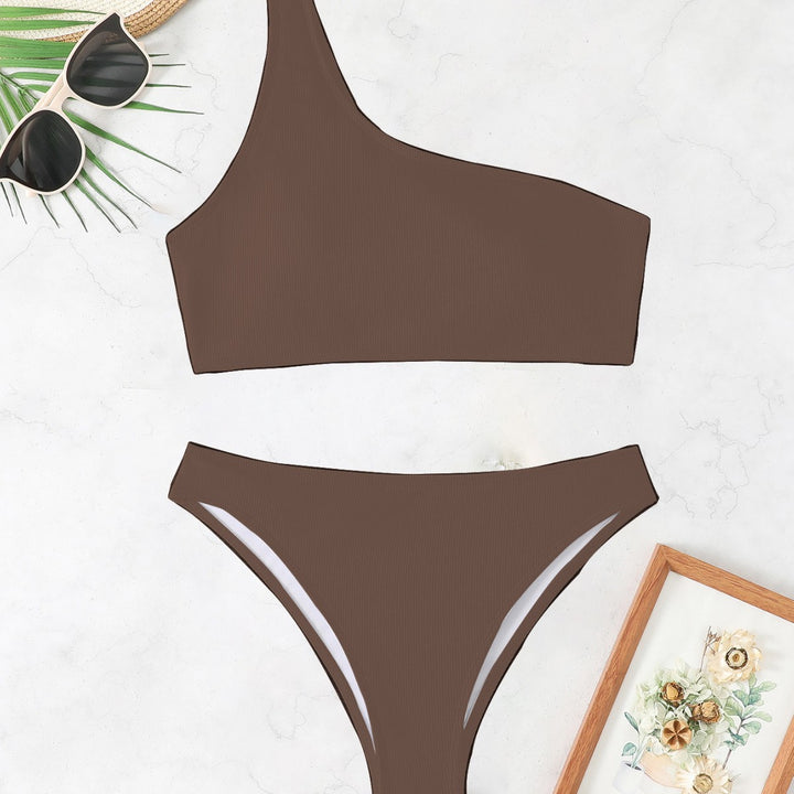 Damen Triangel-Bikini mit asymmetrischem Schnitt und raffiniertem Rippendesign Drune