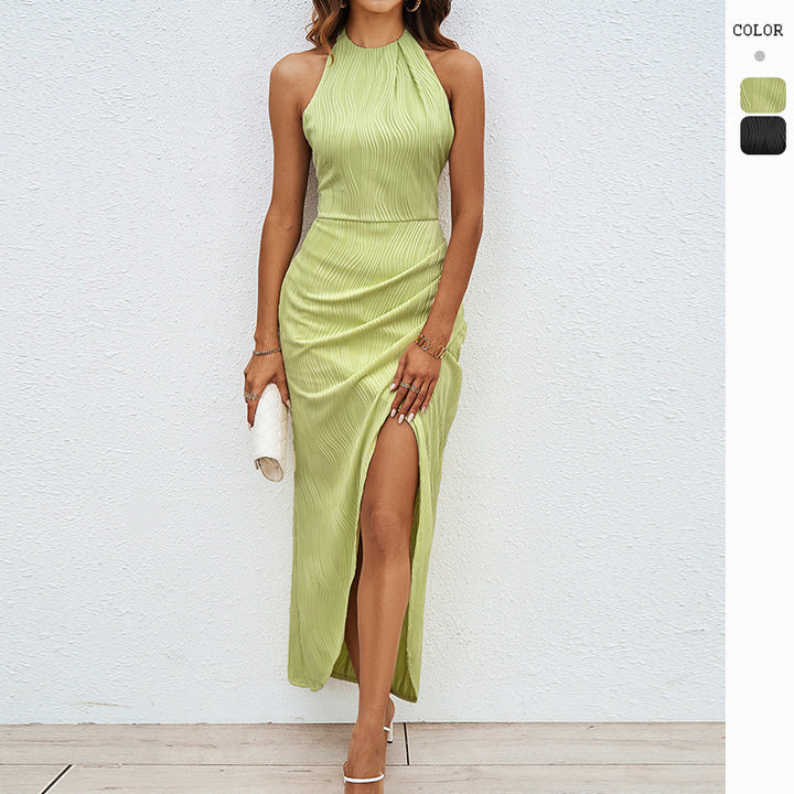 Damen Maxikleid mit raffiniertem Wickel-Design und hohem Schlitz Drune