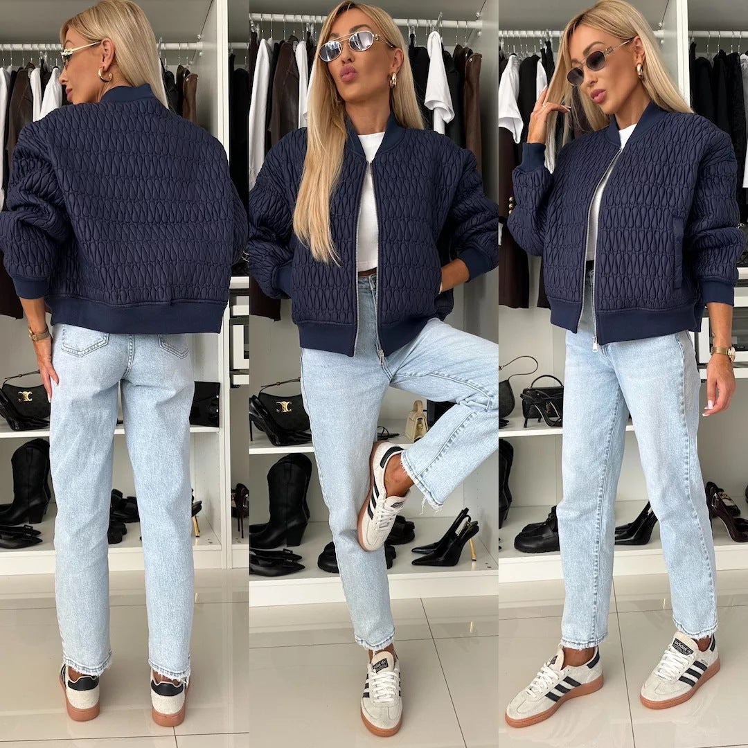 Damen Steppjacke im lässigen Oversized-Stil mit besonderen Steppdetails Drune