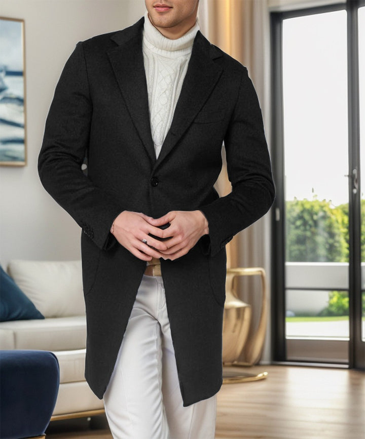 Herren eleganter, langer Wollblazer Drune