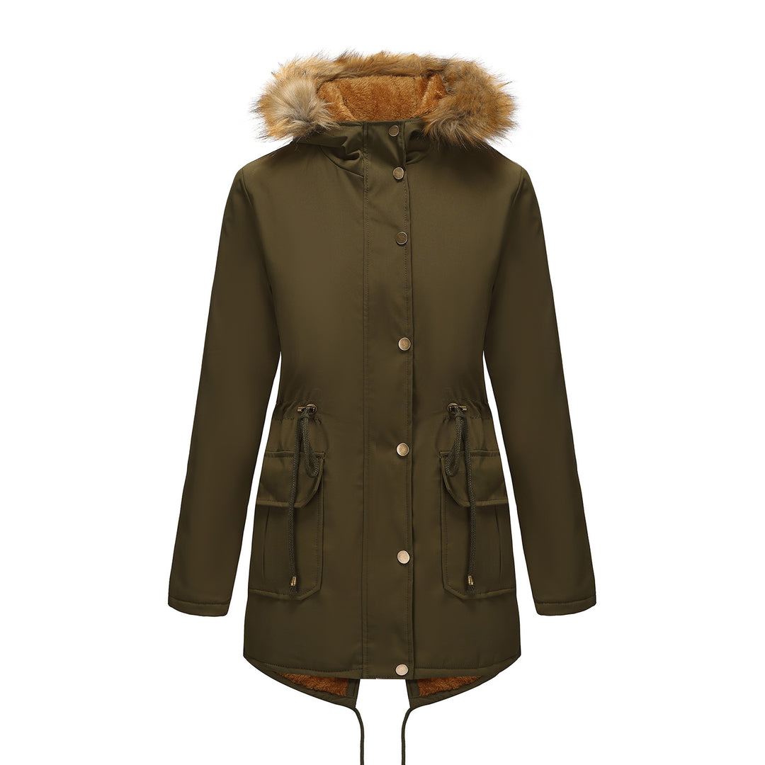 Damen Winterparka mit Pelzkragen Drune