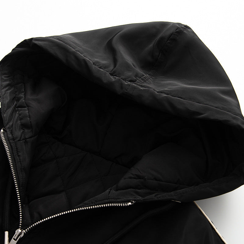 Damen sportliche Übergangsjacke mit Kapuze und seitlichen Reißverschlüssen Drune