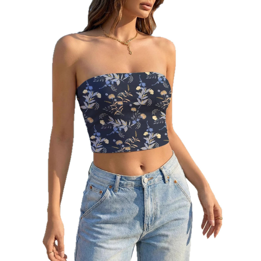 Damen Bandeau-Top mit lebhaftem Blumendesign Drune