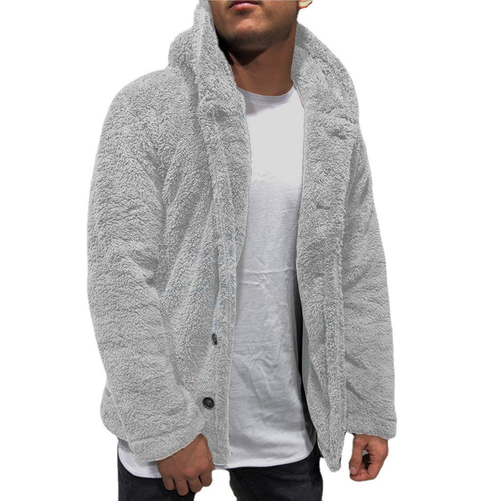 Herren Kuschelige Teddyjacke mit breitem Revers und praktischen Taschen Drune