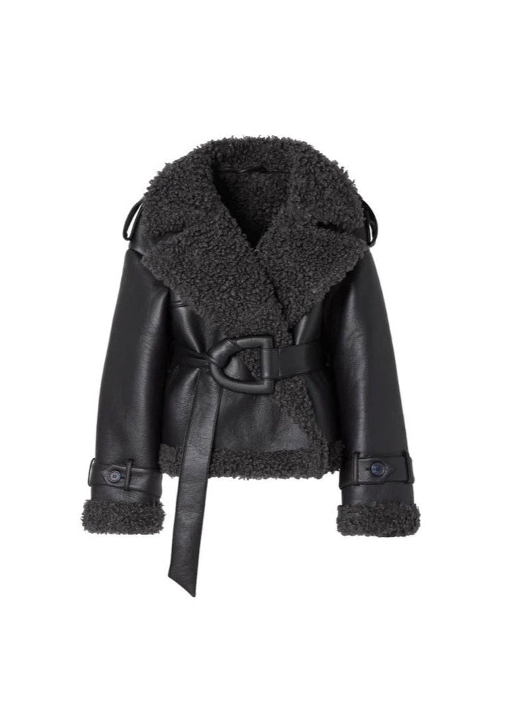 Drune | Shearling-futtered Pilotjacke
