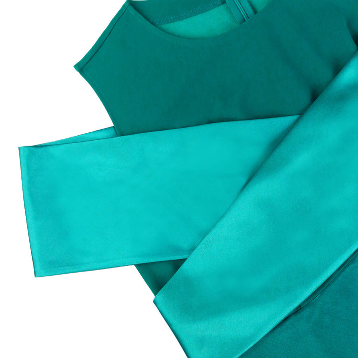 Damen Elegantes Wickelkleid mit asymmetrischem Saum und dekorativen Falten Drune