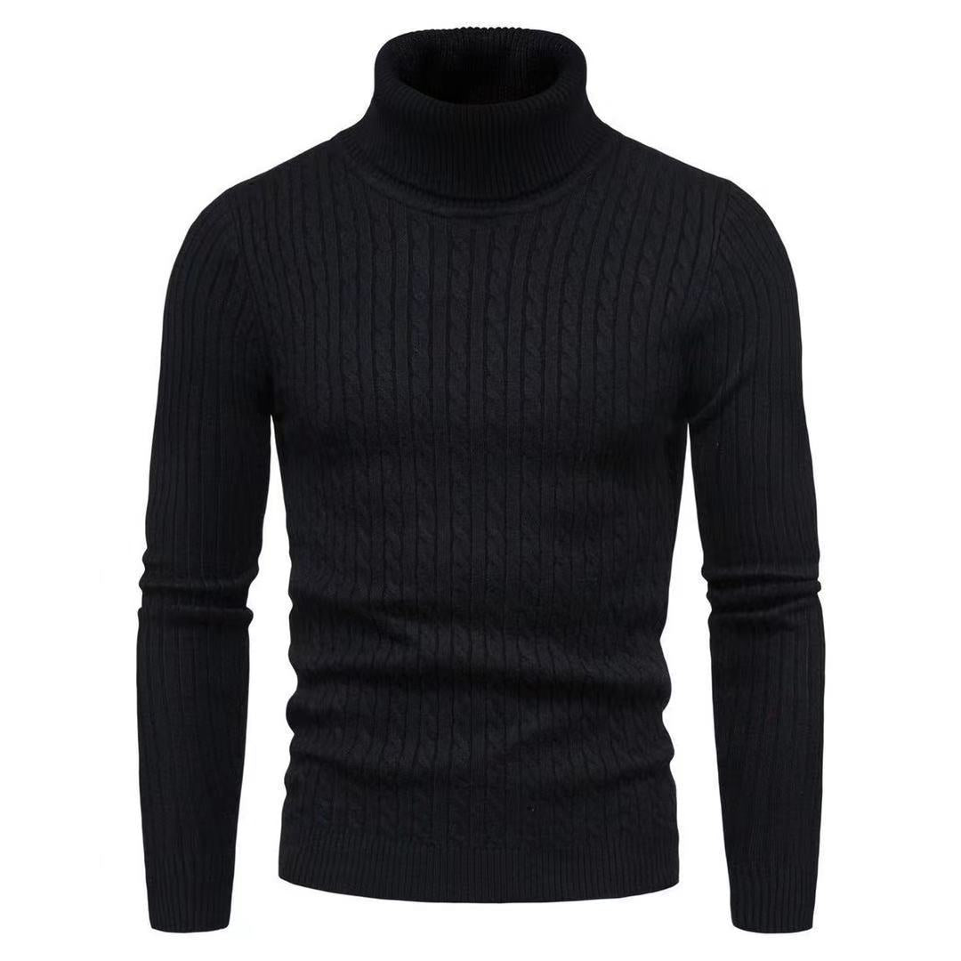 Herren Rollkragenpulli mit strukturiertem Zopfmuster Drune