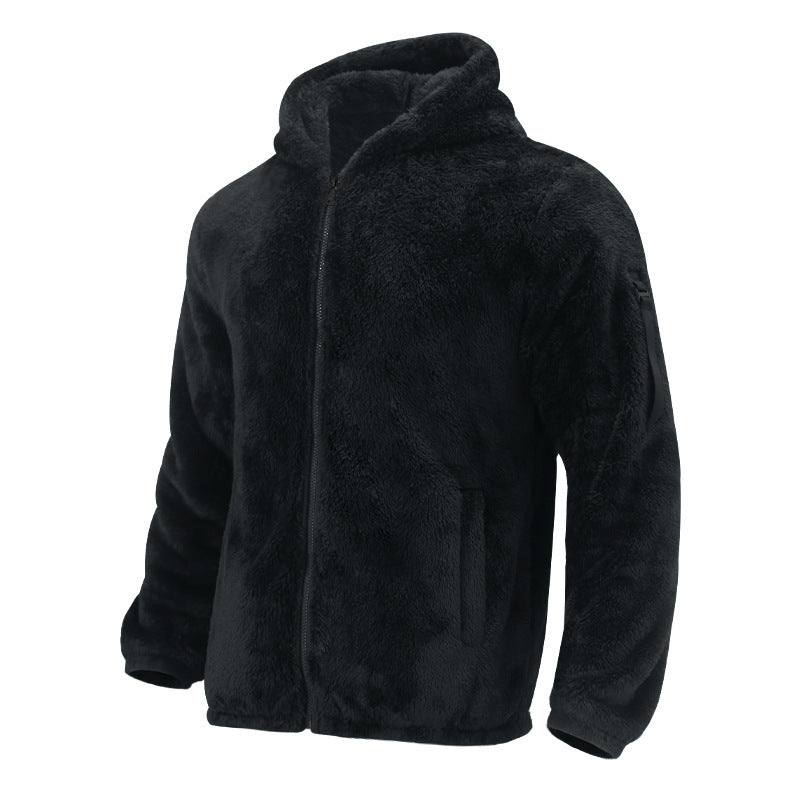 Herren Fleecejacke mit weichem Innenfutter und Kapuze Drune