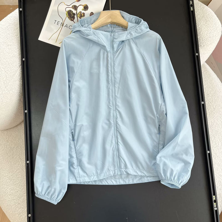 Damen winddichte Übergangsjacke mit verstellbarem Kapuzenkragen Drune
