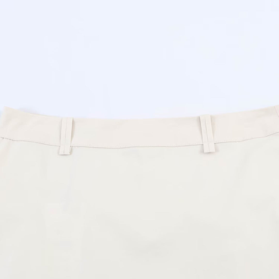 Damen eleganter Bleistiftrock mit transparentem Spitzenabschluss Drune