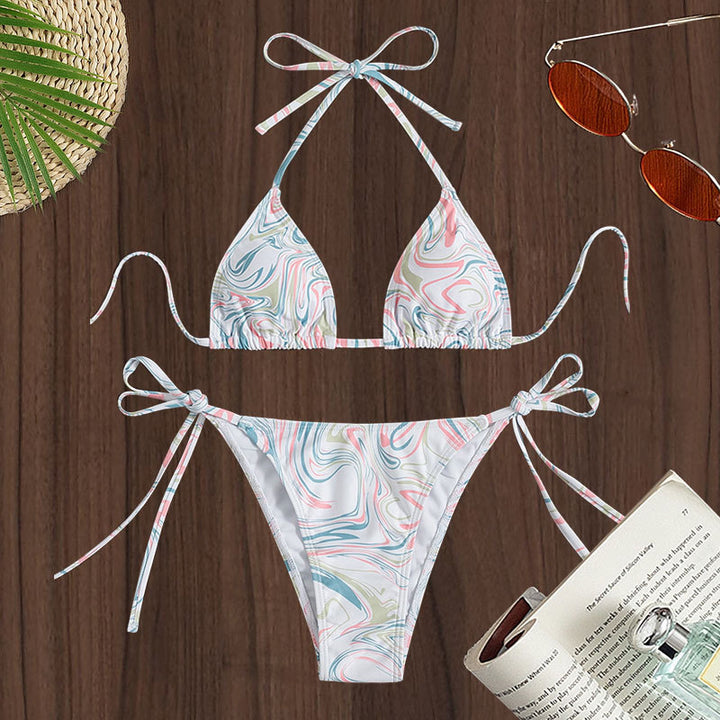 Damen Triangel-Bikini mit verspieltem Bindeband Drune