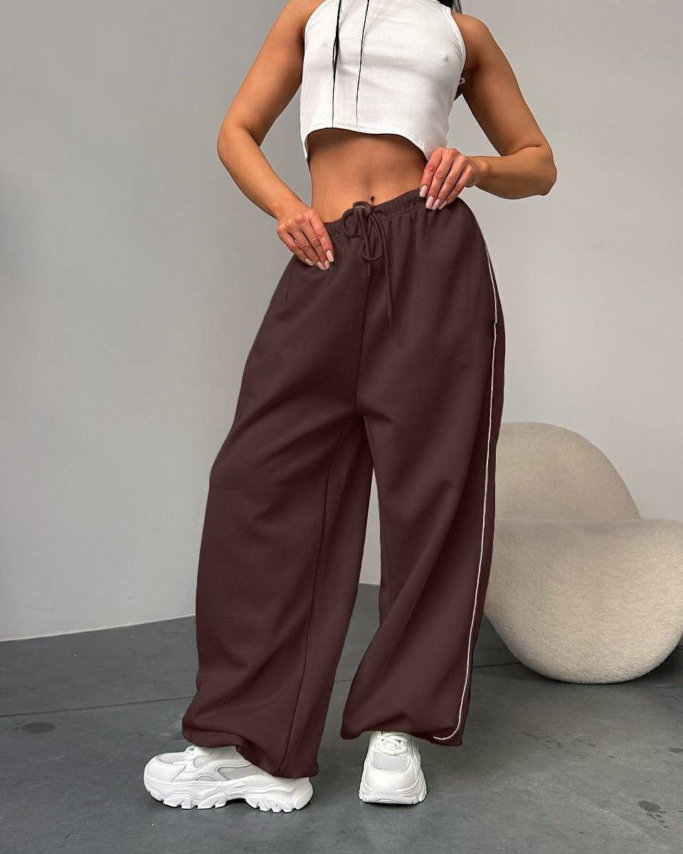 Damen Weite Sporthose mit elastischem Bund Drune