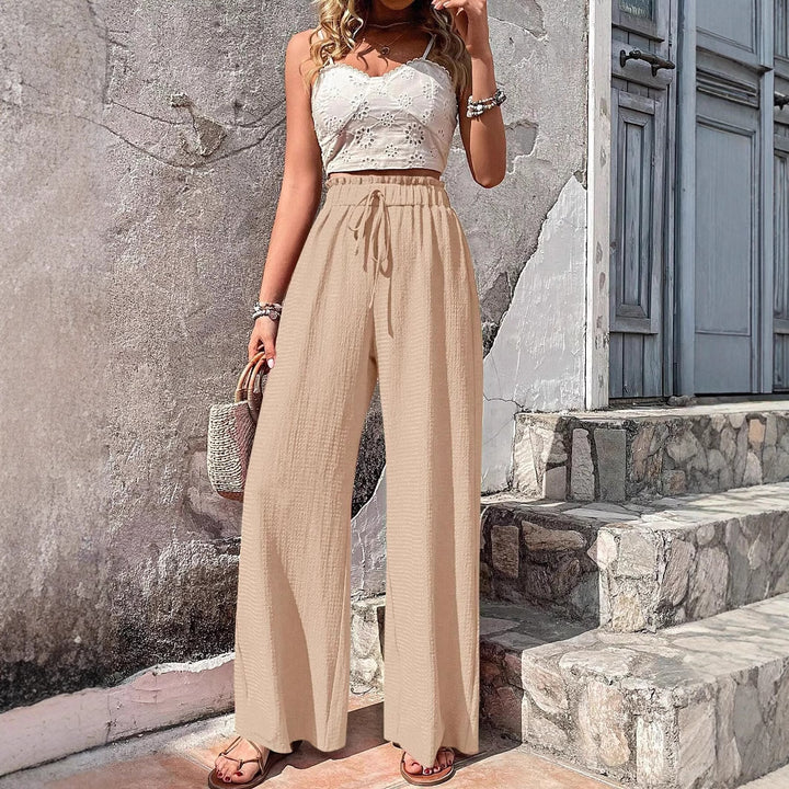 Damen Weite Sommerhose mit elastischem Bund und praktischem Kordelzug Drune