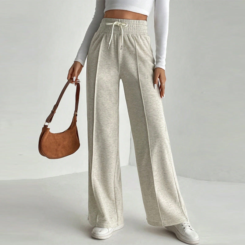 Damen Weitgeschnittene Sweathose mit elastischem Bund und seitlichen Taschen Drune