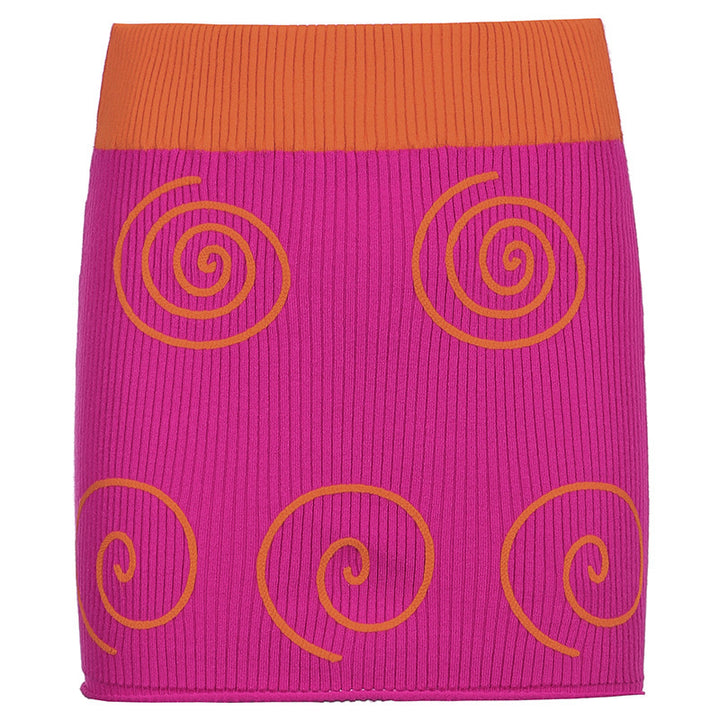 Damen Miniröcke mit einzigartigem Spiral-Design Drune