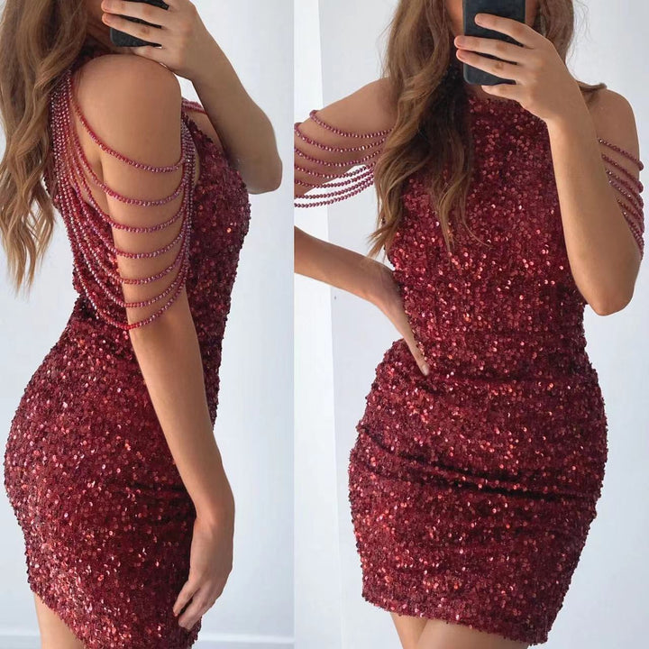Damen Glitzerndes Abendkleid Drune