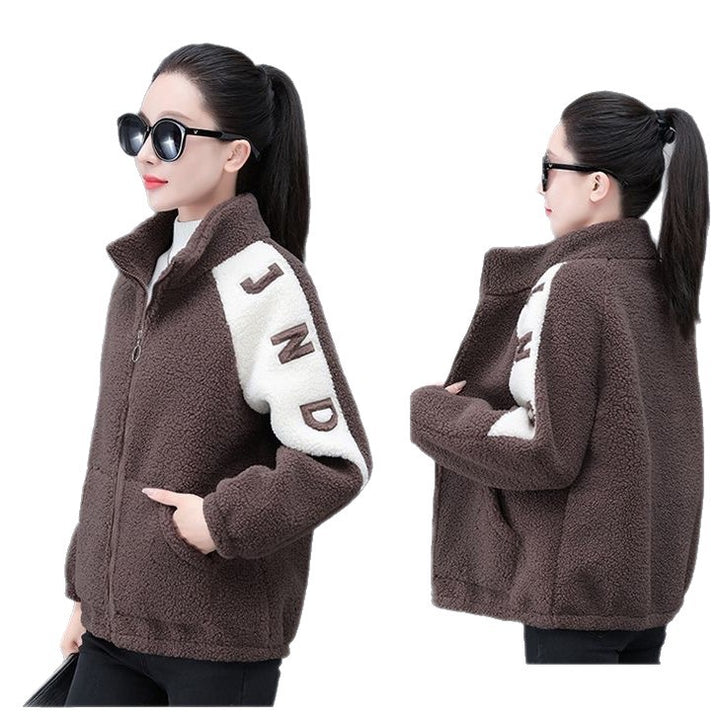 Damen Fleecejacke mit hohem Kragen und seitlichen Eingrifftaschen Drune