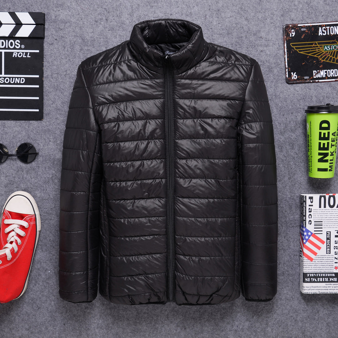 Herren nan ultraleichte Steppjacke mit Stehkragen und durchgehendem Reißverschluss Drune