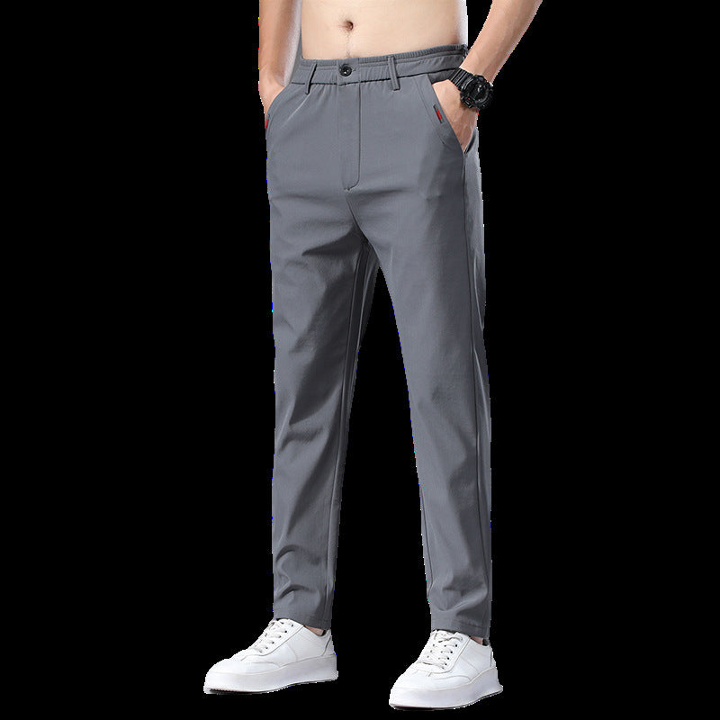 Herren modische und bequeme Chino-Hose mit elastischem Bund Drune
