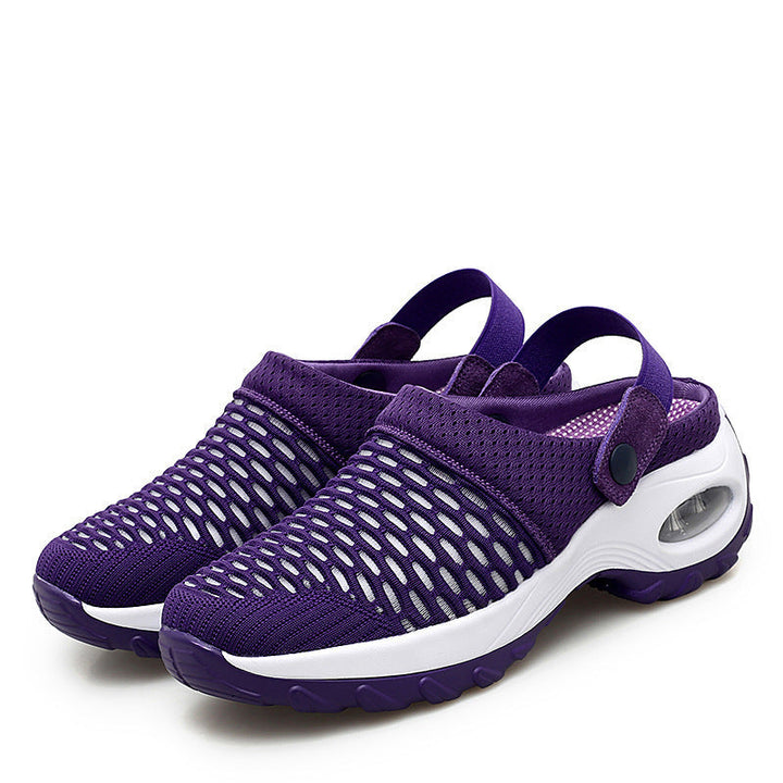 Damen atmungsaktive Slip-On Sneakers mit modischem Mesh-Design Drune