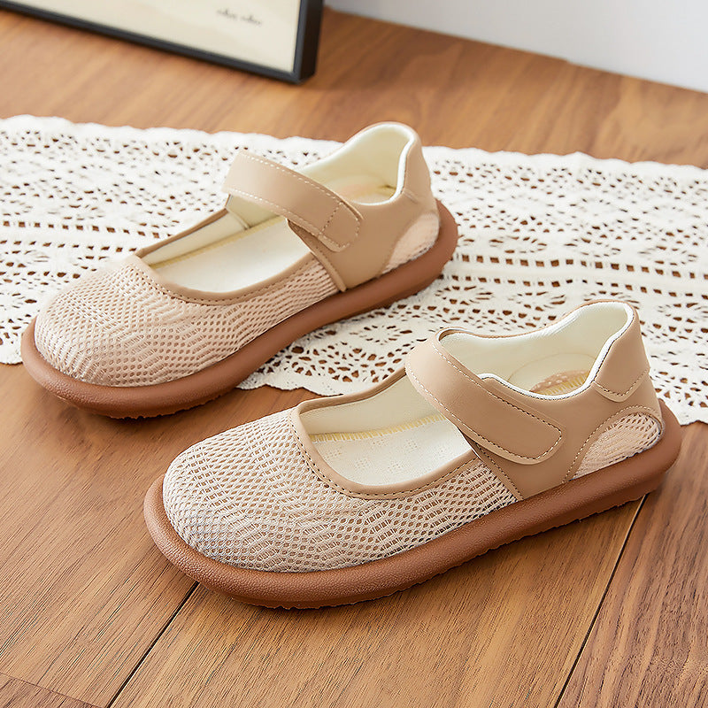 Damen nan atmungsaktive Mary-Jane Slipper mit Klettverschluss und ergonomischer Komfortsohle Drune