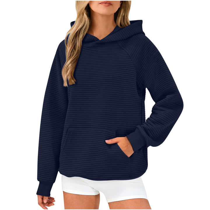Damen Kapuzenpullover mit strukturiertem Stoff Drune