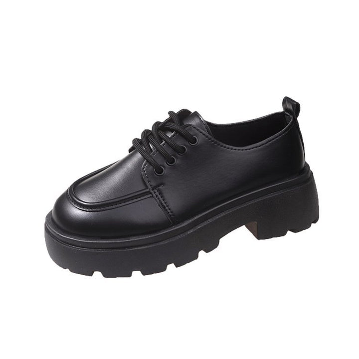 Damen klobige Plateau Schnürschuhe Drune
