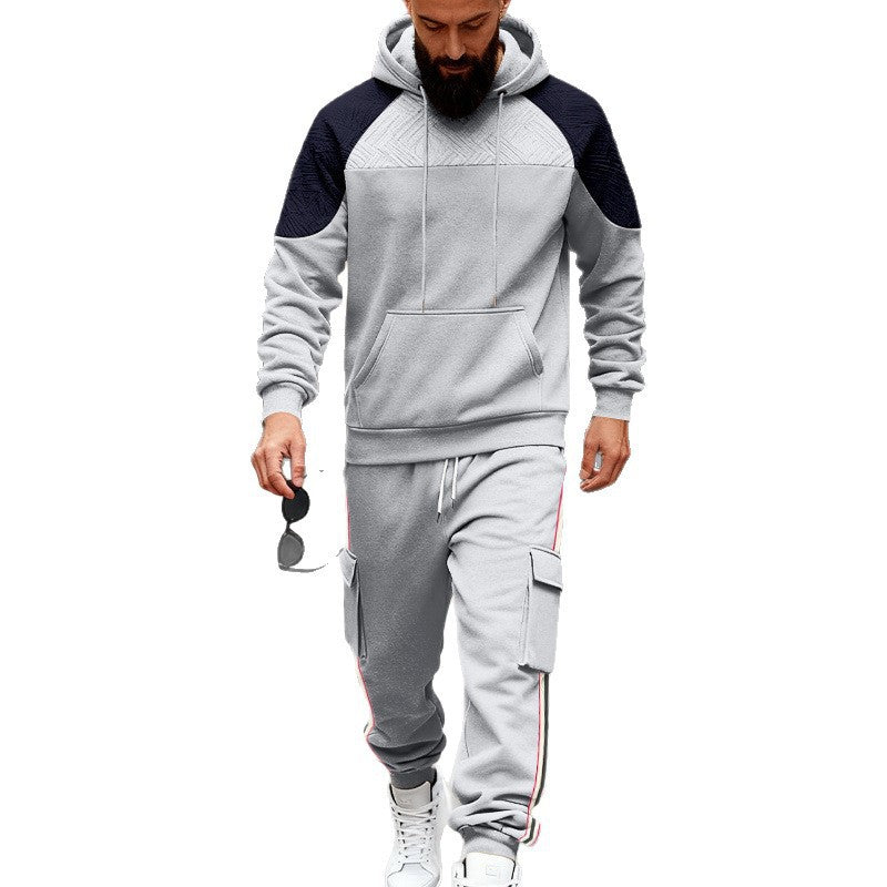 Herren nan zweiteiliges Utility-Freizeitset mit Kapuzenpullover und Cargo-Jogginghose Drune