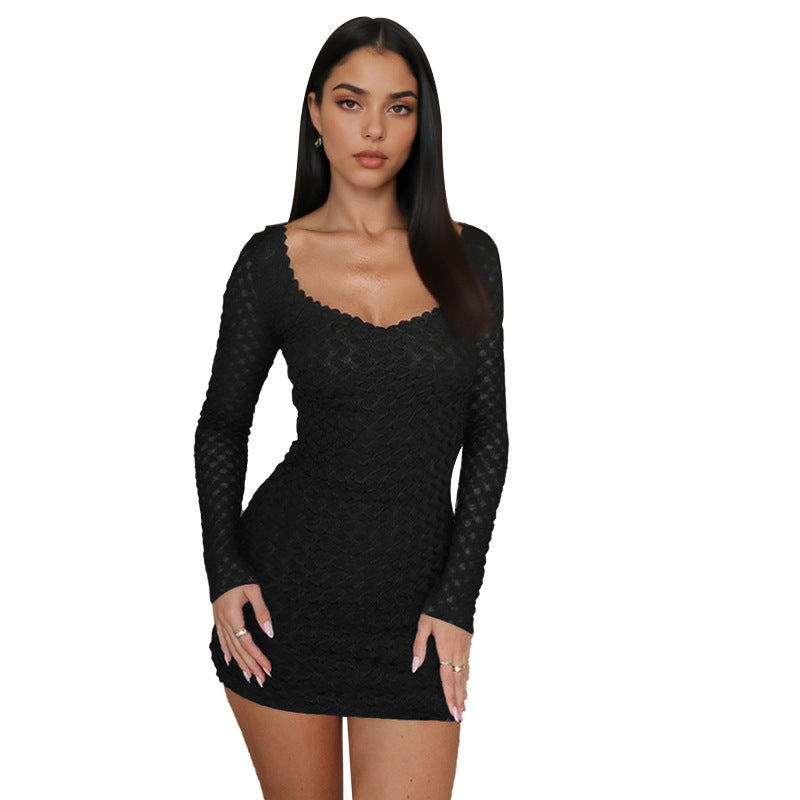 Damen Minikleid mit Rüschendesign und femininem V-Ausschnitt Drune