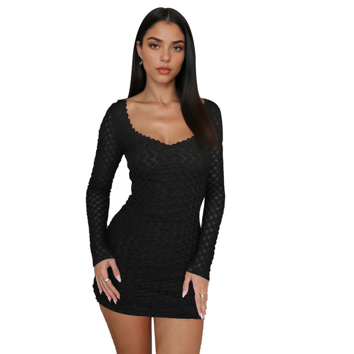 Damen Minikleid mit Rüschendesign und femininem V-Ausschnitt Drune