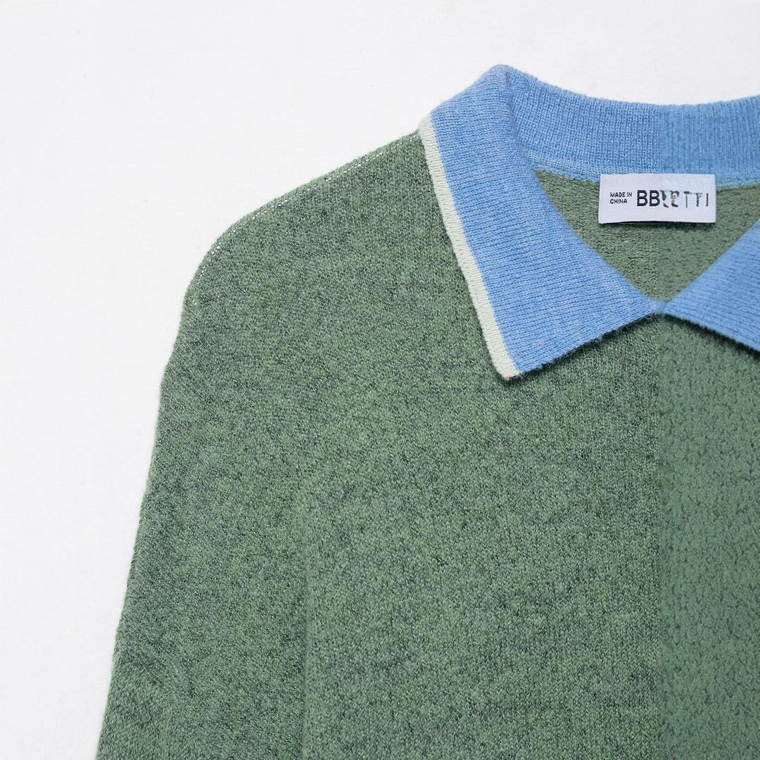 Damen lässiges Langarm-Polohemd mit klassischer Kragenstruktur Drune