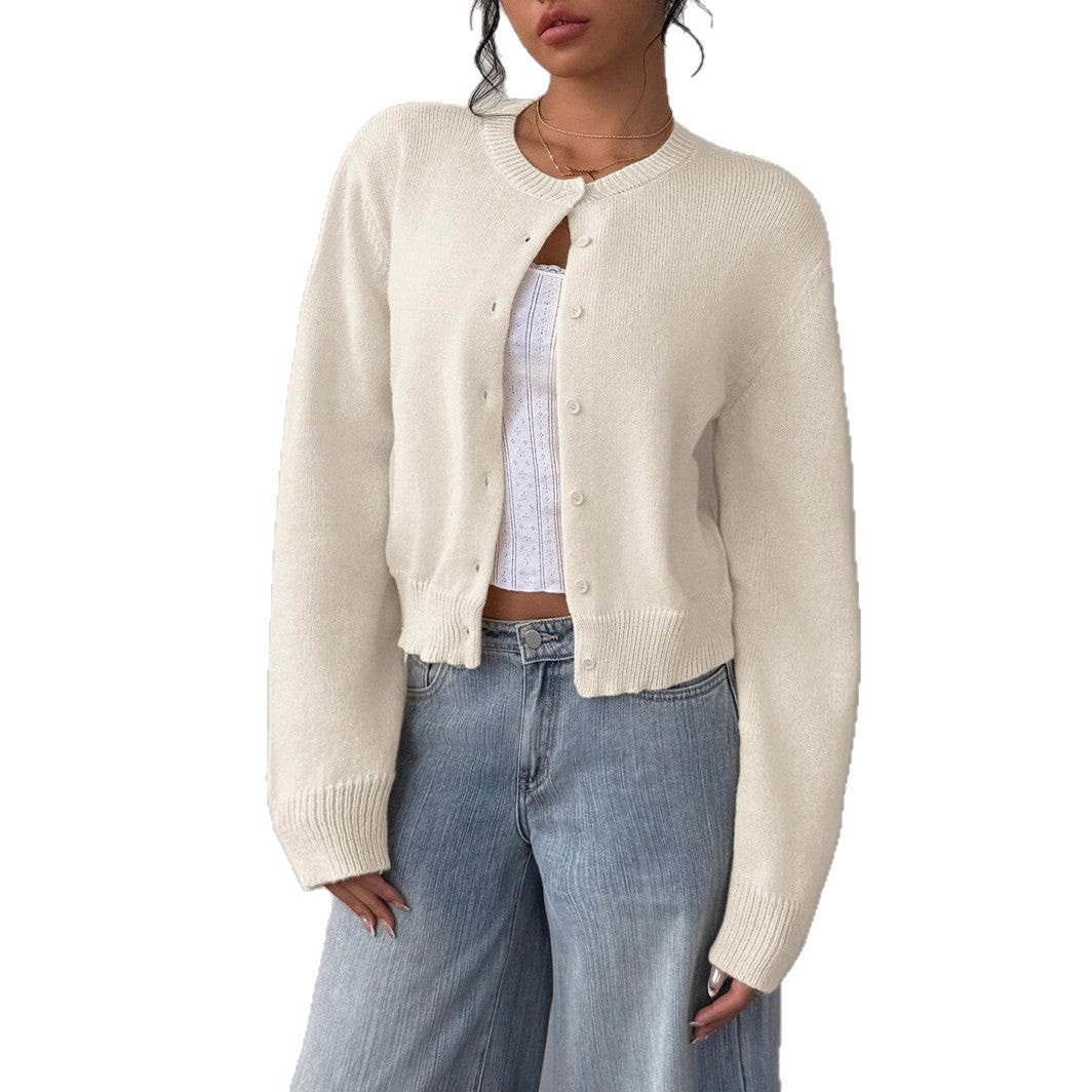 Damen Strickjacke mit Knopfverschluss und lässigem Schnitt Drune