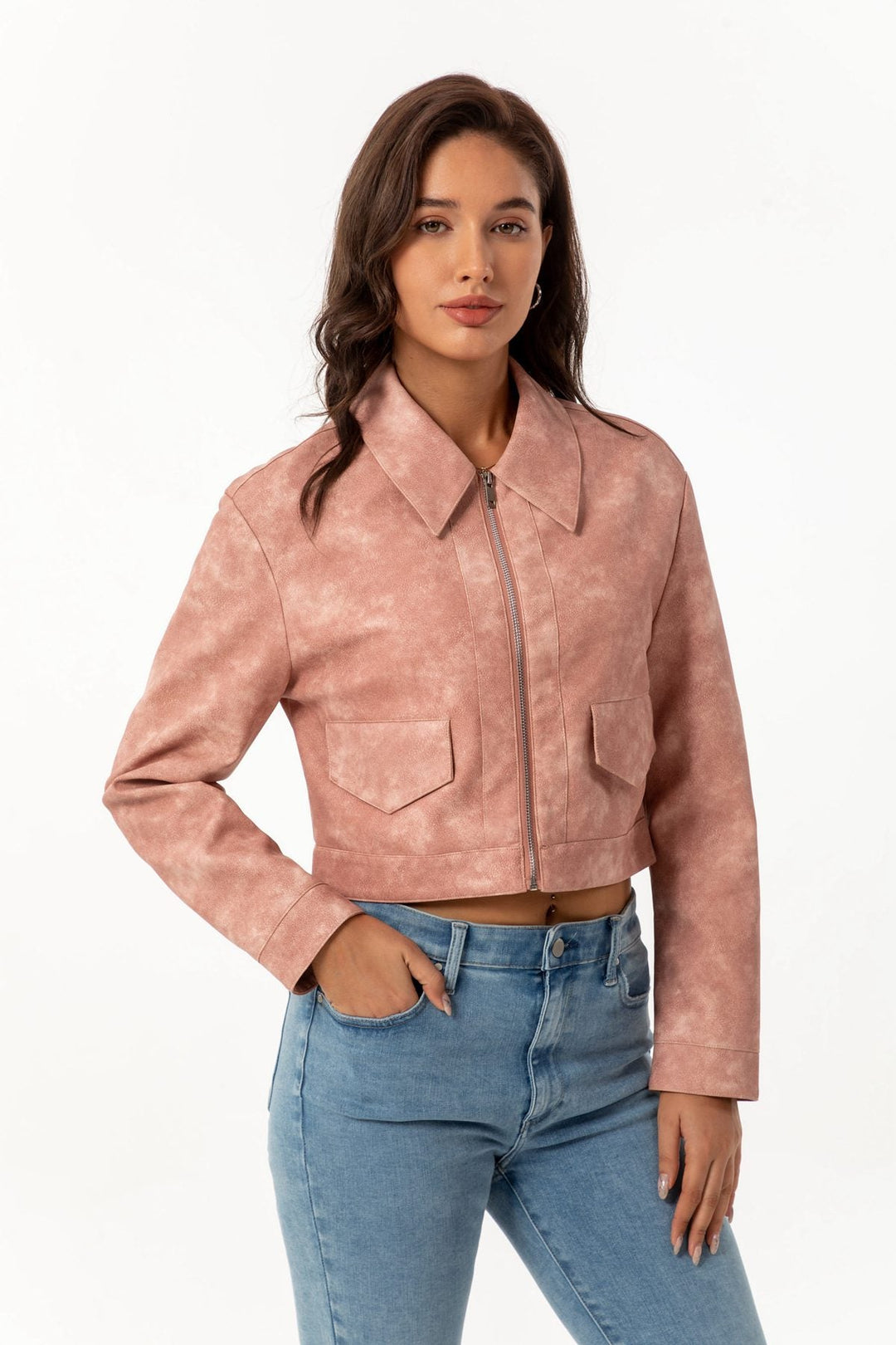 Drune | PU Lederjacke - Schicker Urban Style - Leichtes Design - Freizeitkleidung