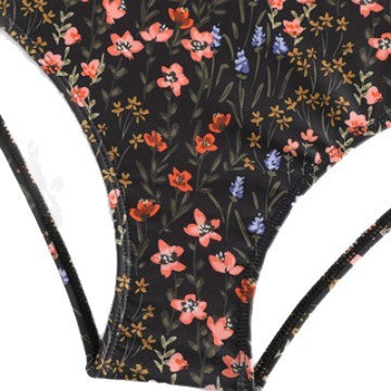 Damen eleganter und figurbetonter Badeanzug mit floralem Design Drune
