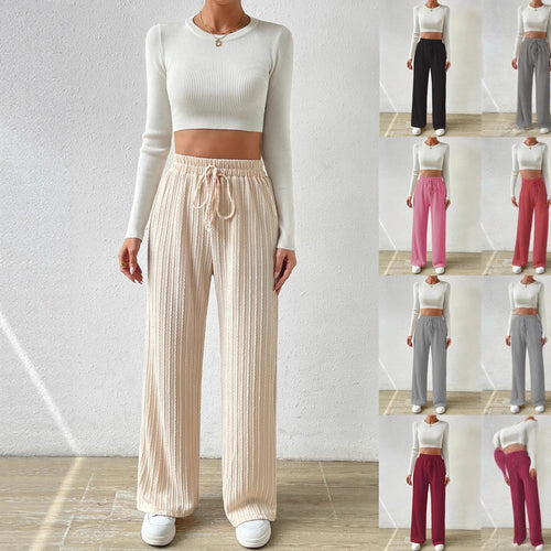 Damen Bequeme Stoffhose mit strukturierter Oberfläche Drune