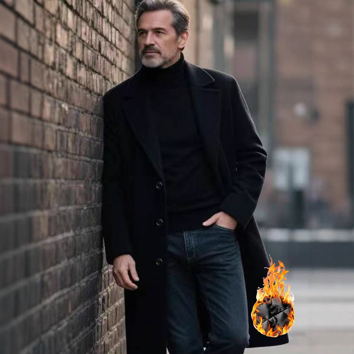 Herren eleganter Wollmantel Drune
