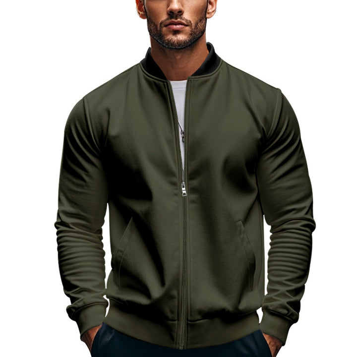 Herren Sportliche Bomberjacke mit hochschließendem Kragen und praktischen Taschen Drune