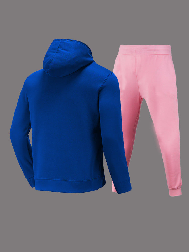 Damen bequemer Kapuzenpullover und Jogginghose Set mit auffälligem Auto-Motiv Drune