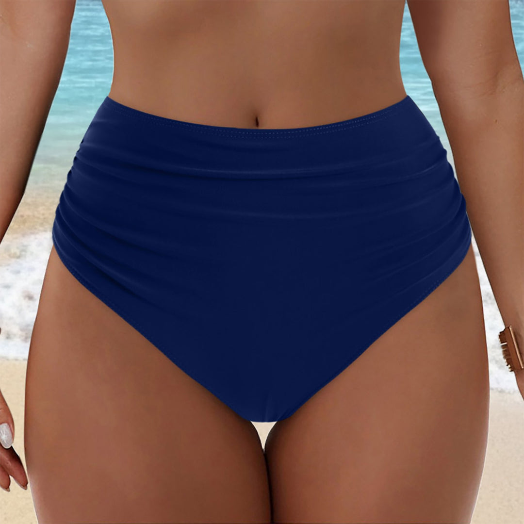 Damen Hochgeschnittenes Bikini-Höschen mit Rüschendetails Drune