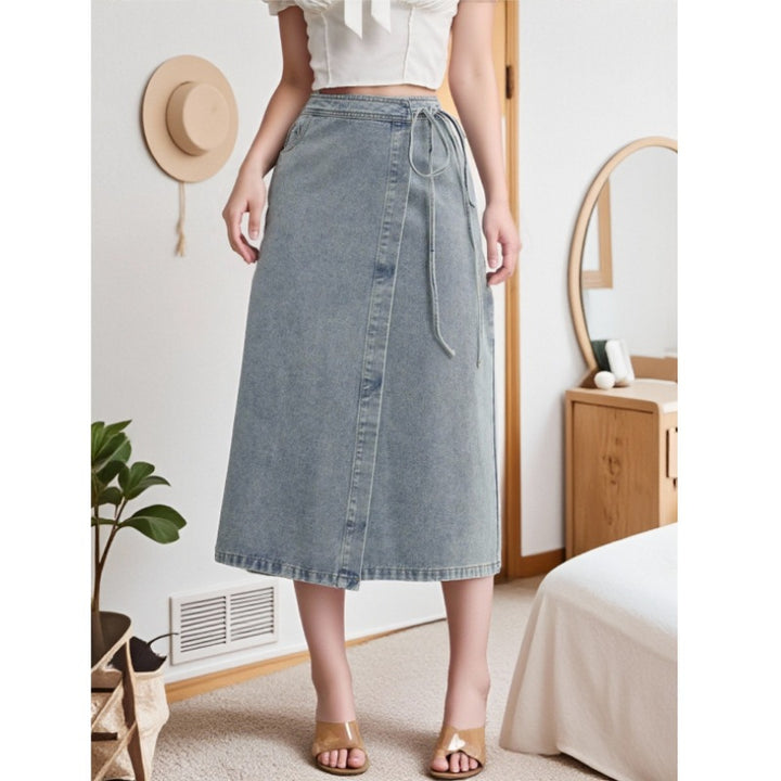 Damen Maxirock mit zeitlosem Wickeldesign und Gürteldetail Drune