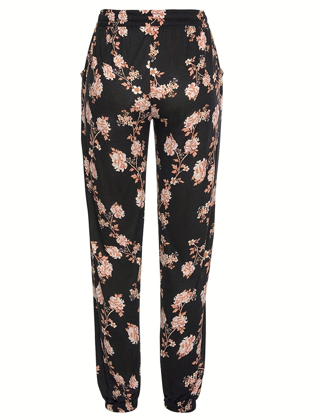 Damen Blühende Relax-Hose mit elastischem Bund und praktischen Seitentaschen Drune