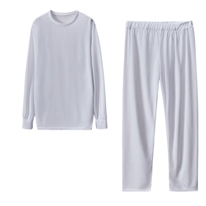 Damen Langarm Schlafanzug Set mit elastischen Hosen Drune