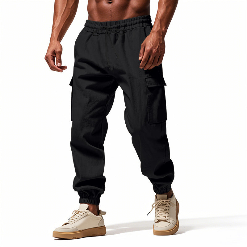 Herren Cargo-Trainingshose mit elastischem Bund und praktischen Seitentaschen Drune