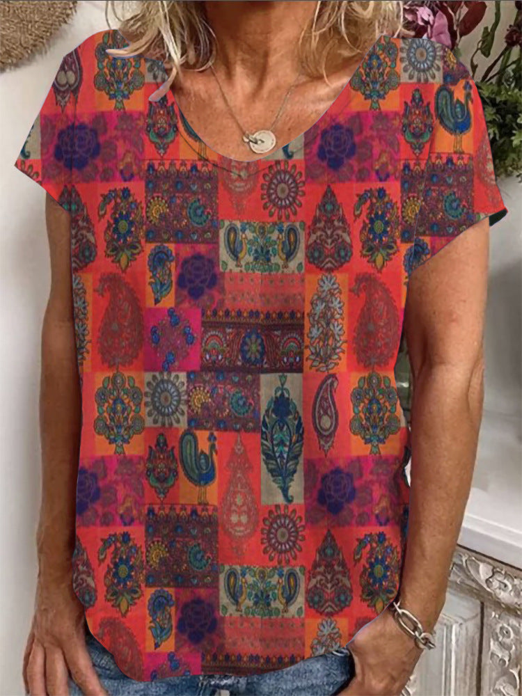 Damen T-Shirt mit einzigartigem Mandala-Design Drune