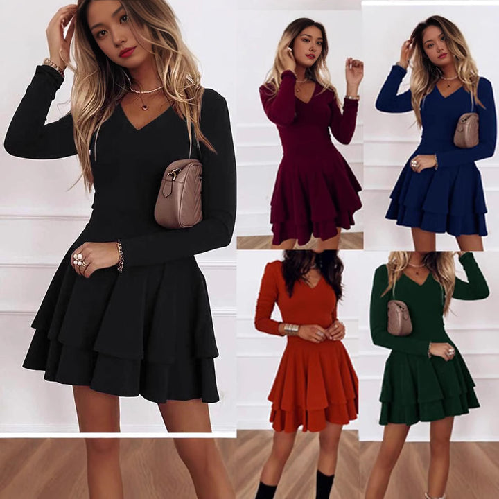 Damen Wickelkleid mit Rüschendetails und eleganter Passform Drune