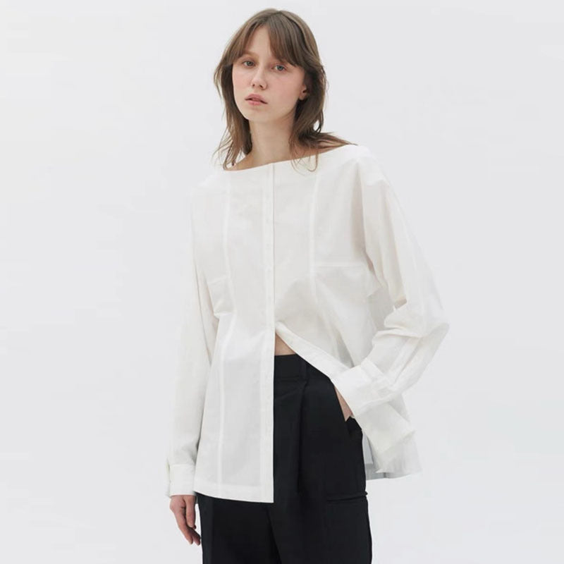 Damen Klassische Hemdbluse mit modernen Details Drune