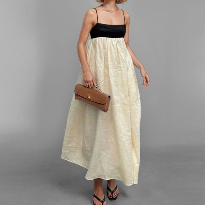 Damen Sommerliches Maxikleid mit eleganter Schnittführung und Trägerdetails Drune