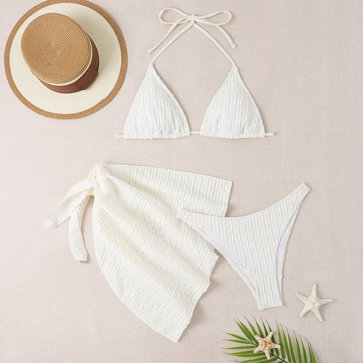 Damen Triangel-Bikini mit modischem Wickelrock und eleganten Details Drune